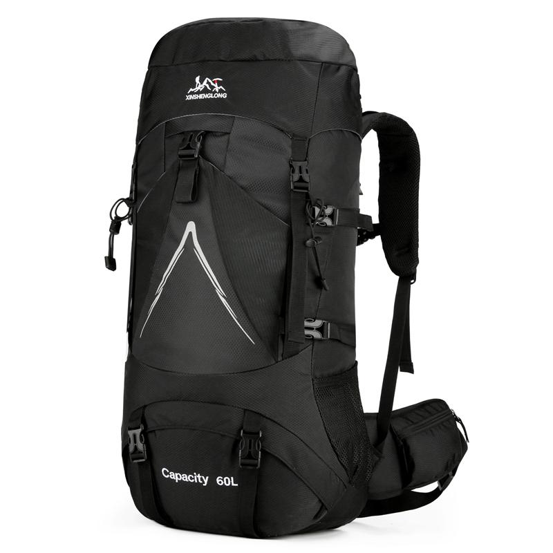 60L Camping Backpack Large Capacity Men Outdoor Sports Climbing Bag Waterproof Mountaineering Hiking Cycling Trekking Rucksack
