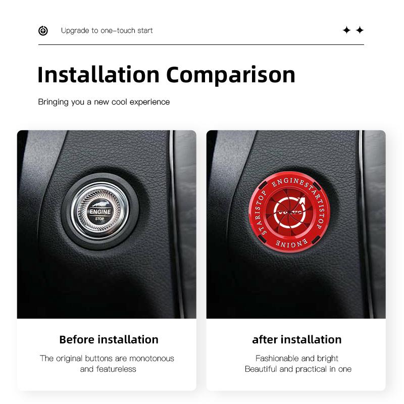 For Volvo Car Onekey Start Stop Button Cover Interior Decor Sticker For Volvo ES90 EC40 EX40 EM90 XC90 V60 XC60 V40 S80 S60 S90 BO7