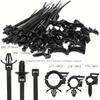 45pcs Push-In Cable Ties, Automotive Wiring Harness Clips, Universal Car Cable Ties, Self-Locking Fasteners, Cable Organizers