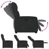 Vidaxl Foldable Armchair, Black, Upholstered In Fabric