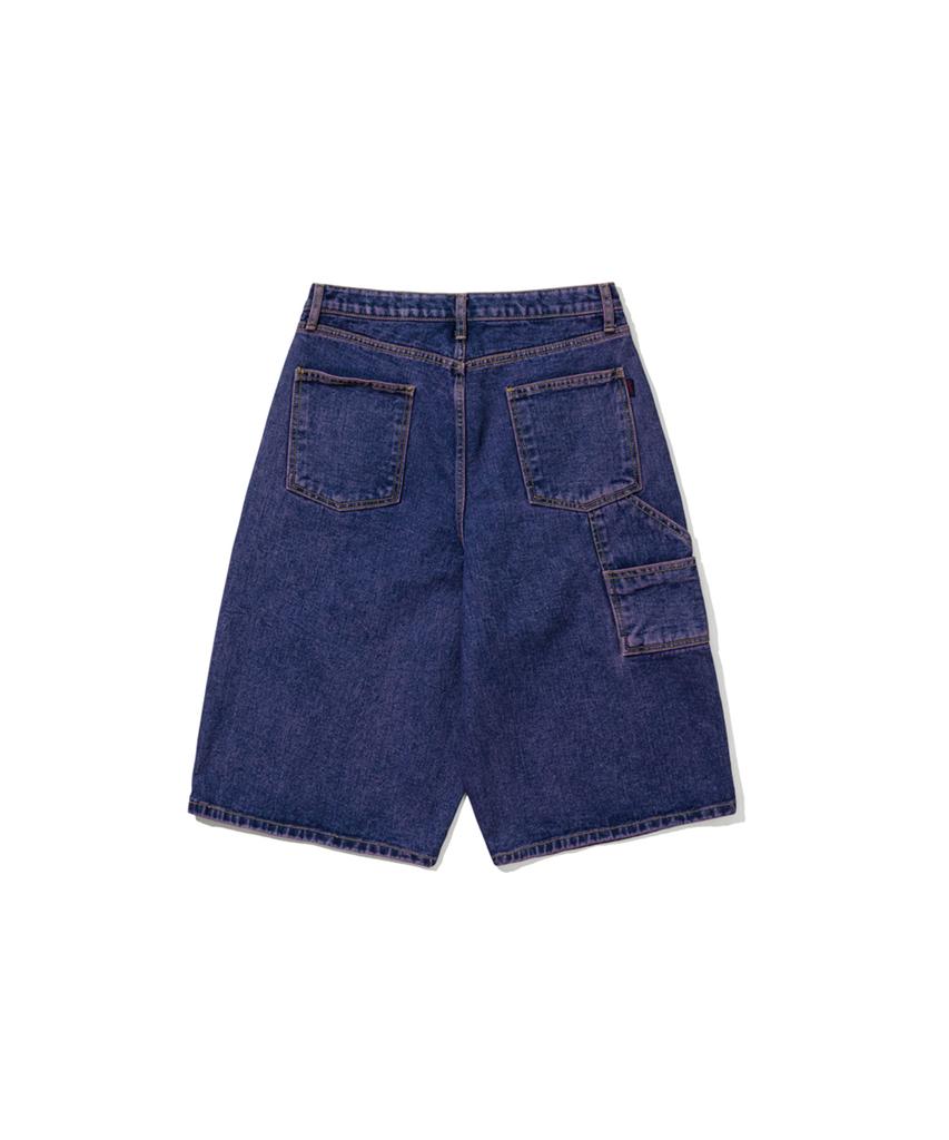 Bieseulaebis Carpenter Loose Fit Denim Shorts Purple