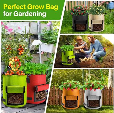 5/10Gallon Potato Seedling Felt Grow Buckets Plant Bags Gardening Flowers Bags Horticulture Planting Containers Garden Tools