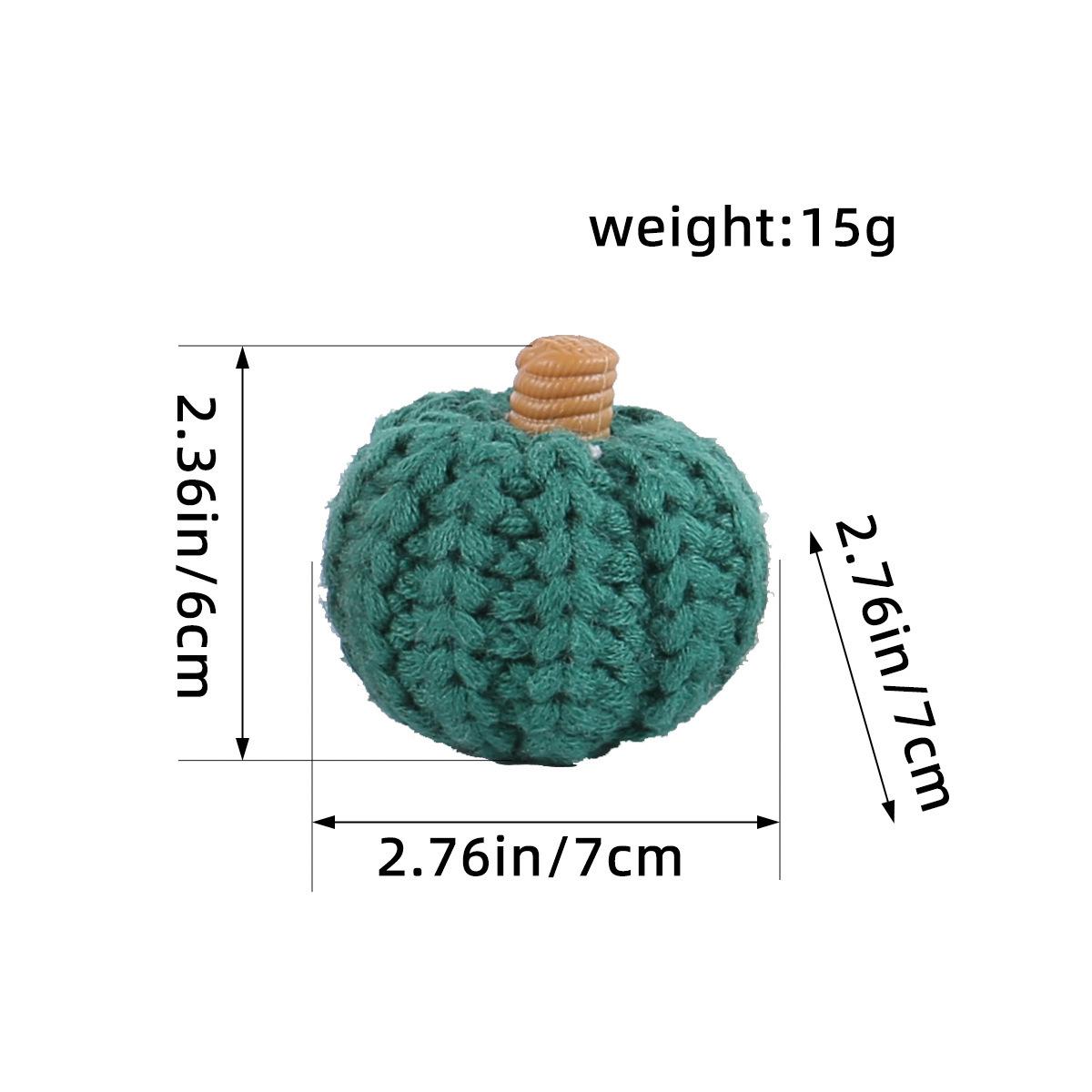 

Harvest Festival Knitted Pumpkin Decorations, Mini Multi-Color Yarn Knitted Accessories, Festive Atmosphere Decoration Items. 2PCS