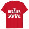 T-shirt Unisex WoUnisex Classiche Top Moda Casual Manica Corta Girocollo T-shirt The Beagles Cane Beagle Pazzo Unisexs Magliette T-shirt