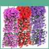 Realistic 5 Petals Orchid Hanging Vines For Elegant Home And Office Decoration