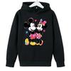 Mickey & Minnie Rainbow Gradient Hoodie for Kids - Cartoon Print, Unisex Spring/Autumn Style