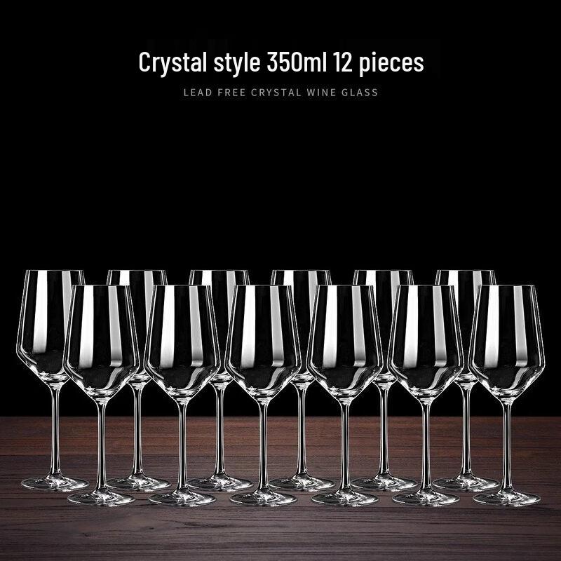 ZISIZ 12-Piece Handmade Red Wine Glass Set