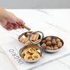 304 Stainless Steel 3 Grids Assorted Platter Snack and Dessert Plate Appetizer Tableware Living Room Desktop Storage Tray