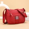 Middle-aged Women's Bag New Korean Casual Women's Crossbody Bag Fashionable Multi-pocket Soft Leather One-shoulder Mother Bag