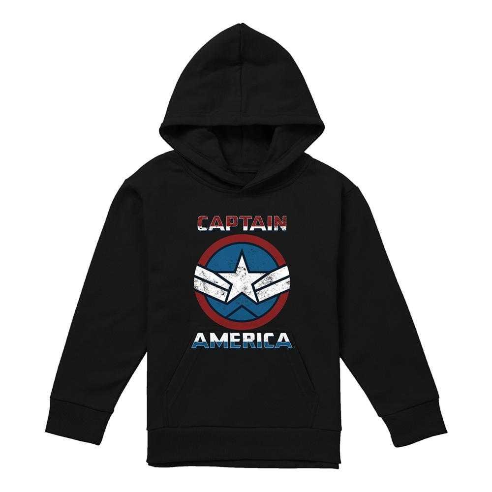 Captain America Childrens/Kids Badge Pull Over Hoodie
