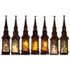 Christmas Santa Church Water Lantern Safe Holiday Decoration Easy Storage Plastic Light for Festival Parties
