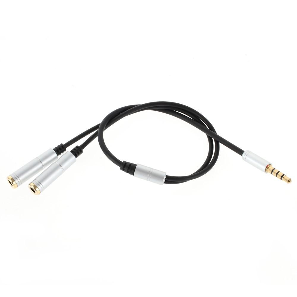 3.5mm Male To 2 Female Audio Extension Cord Earphone Audio Splitter Cable,Length: 30cm