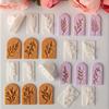 7Pcs Botanical Leaf Pattern Clay Earring Molds Set Fresh Plant Vine Leaves Clay Cutters Tools For Earring Pendant Jewelry Making
