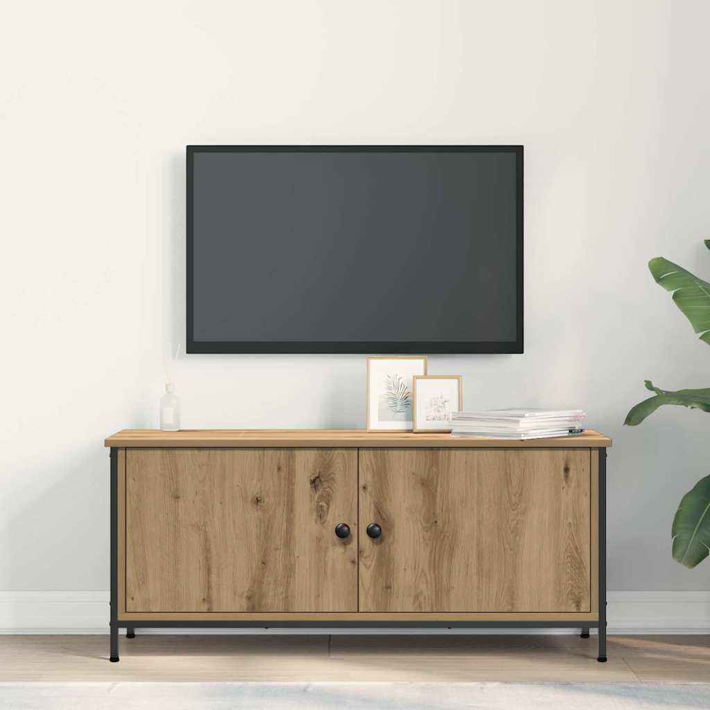 TV Cabinet in Artisan Oak Finish 100 x 35 x 45 cm Particleboard
