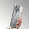 Silver Gradient Honeycomb Pattern Electroplated Phone Case For Samsung Galaxy S25 S24 S23 Ultra Plus FE Tempered Glass Cover