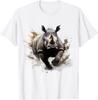 Rhino Drawing Splash Rhinoceros Animal Art Wildlife Safari T-Shirt