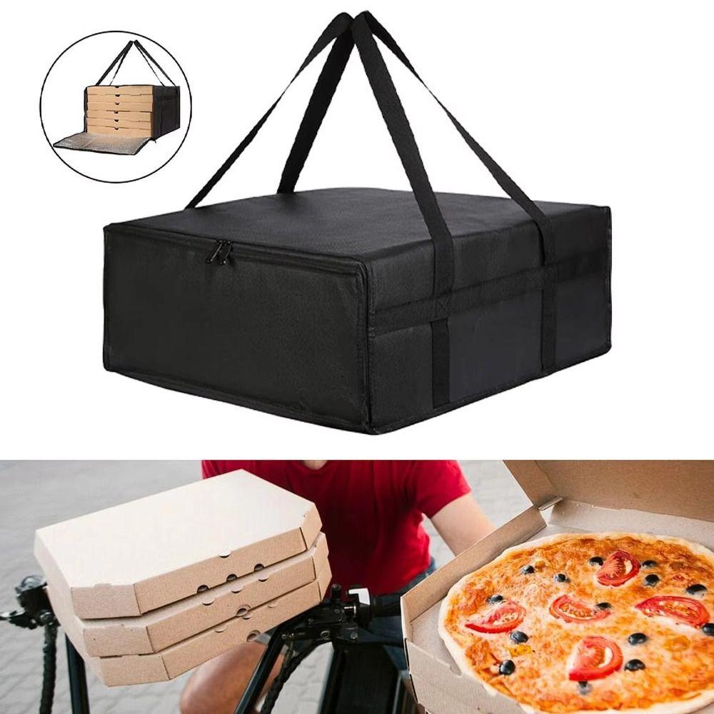 Waterproof Pizza Carrier Bag Dual Zippers Food Delivery Bag Food Storage Case Home Outdoor