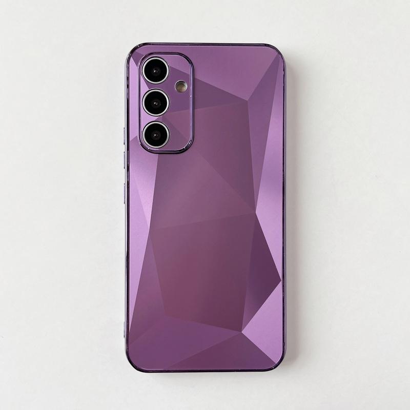 For Samsung S24 S23 Ultra S22 A73 A54 A34 Cover Hard TPU PC Hybrid Shockproof Luxury 3D Diamond Mirror Phone Case