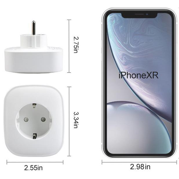 Google Home Compatible EU Smart Socket with HomeKit, Matter, Tuya, WiFi & Zigbee Integration.