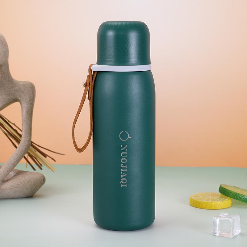 New Fashion Bullet Thermos Cup Stainless Steel Sports Kettle with Rope Portable Vacuum Accompanying Cup