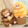 Golden Monkey Plush Toy Banana Monkey Doll - Home Decor Cushion