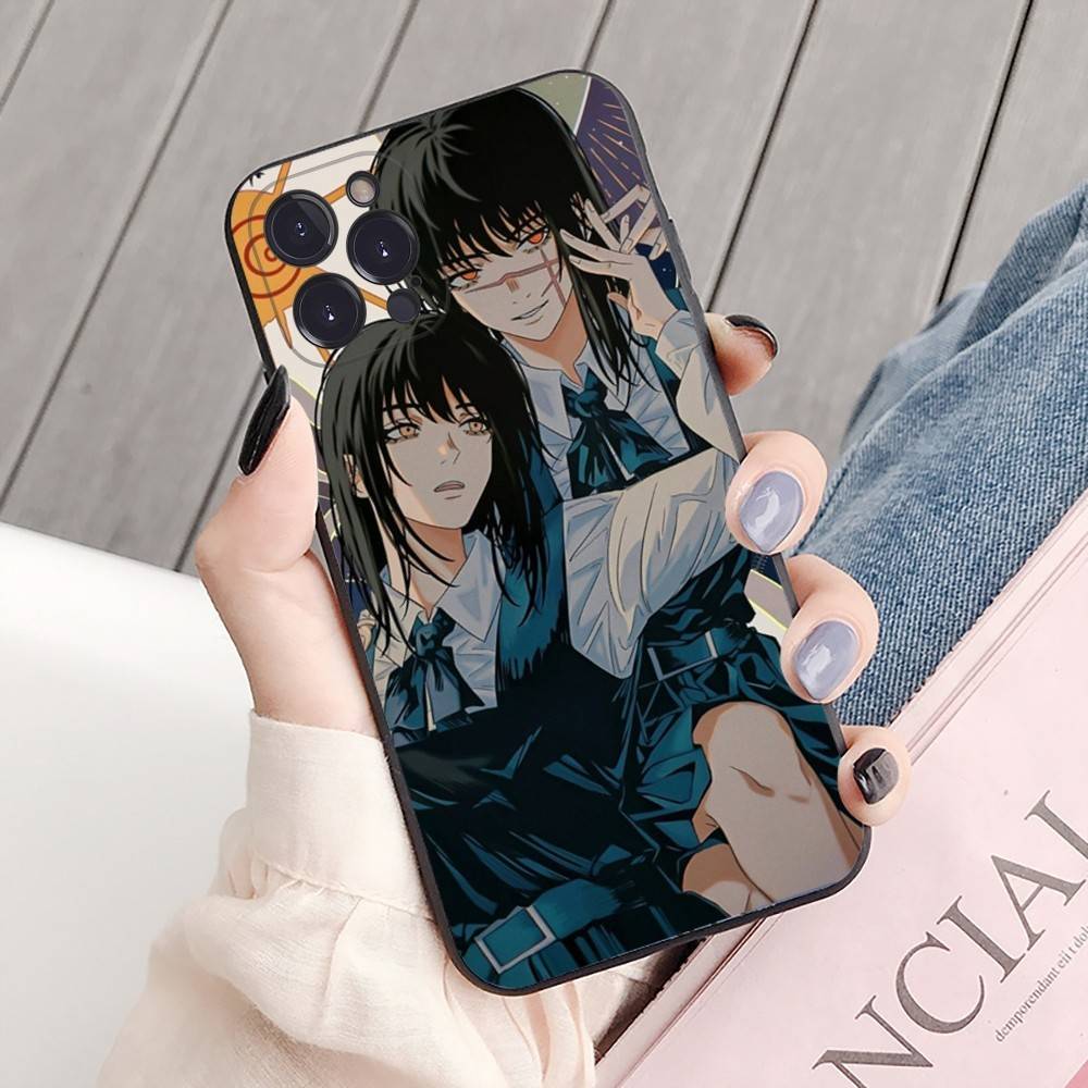 Amine Girl Mitaka Asa Chainsaw Man Phone Case For IPhone 16 15 8 7 6 6S Plus X SE XR XS 14 11 12 13 Mini Pro Max Mobile Case