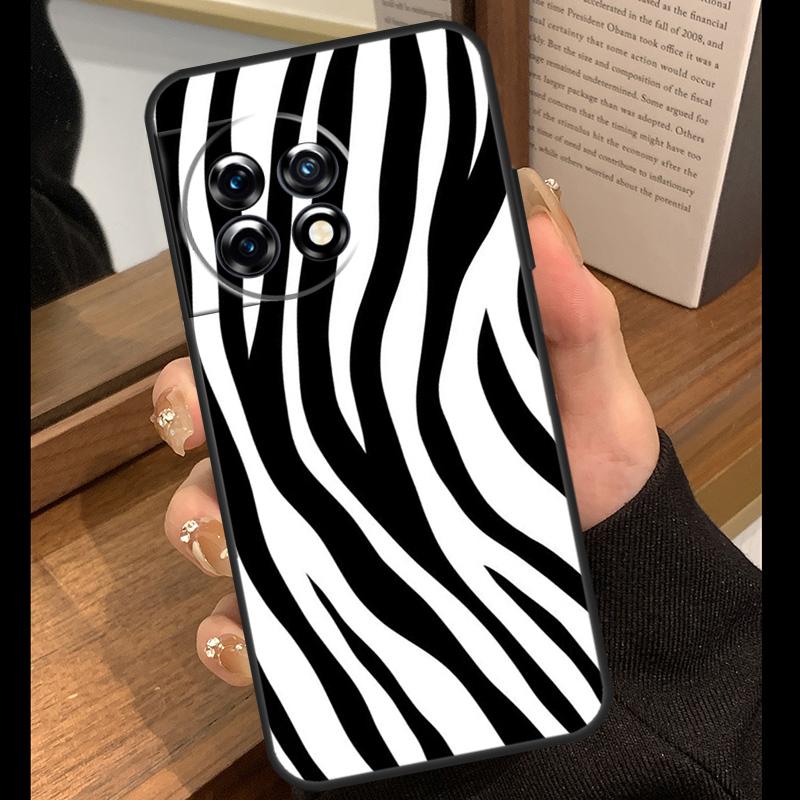 Zebra Skin Case For OnePlus Nord 5 CE 2 3 4 Lite N20 N30 OnePlus 15 R 13R 12R 10T 13T 10 11 12 13 Cover