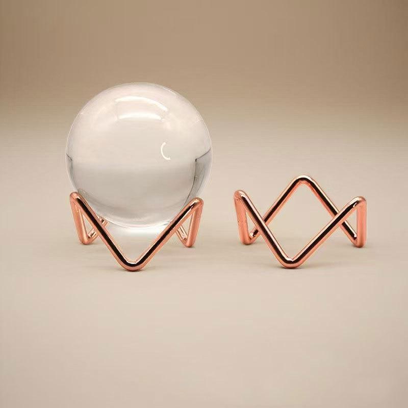 Metal Crystal Ore Cluster Display Stand for Stone Balls