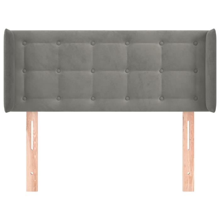 VidaXL Headboard with Ears Light Grey 103x16x78-88 Cm Velvet3119244