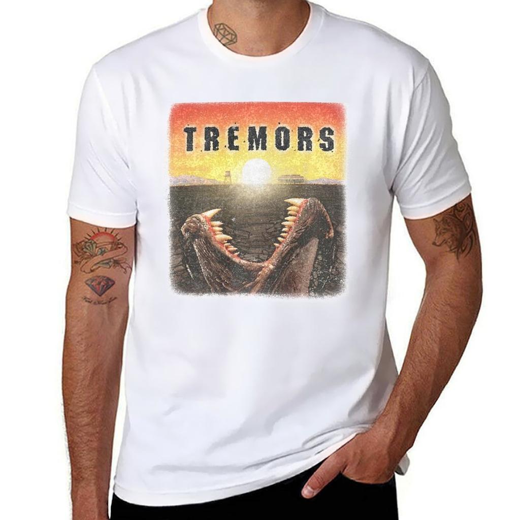 Tremors Distressed Mover Tshirt No Iron Casual Short Sleeve Top