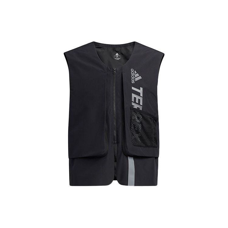 Adidas Outdoor Sports Detachable Vest Long Hooded Down Jacket Winter Unisex Outerwear Black H13853