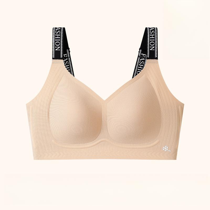 Unsichtbarer BH Damen Fixierte Cups Unterwäsche Brustretraktion Bügelloser BH Übergröße Dünner BH Push-up-BH