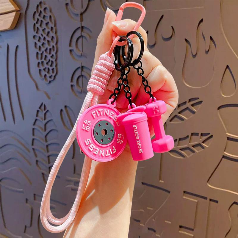 

Yogodlns Sport Style Handmade Nylon Woven Rope Bag Pendant Cute Candy Color Fashion Backpack Handbag Hanging Bags Accessories one size рожевий