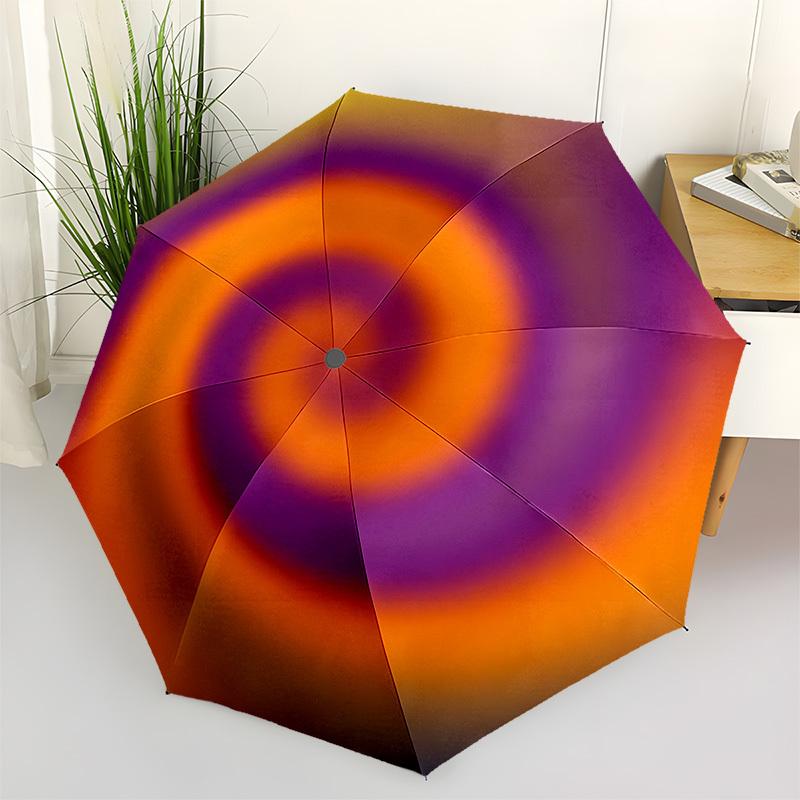 

1pc Spiral Pattern Automatic Folding Umbrella. Portable collapsible design, Best birthday festival gift yy250924150