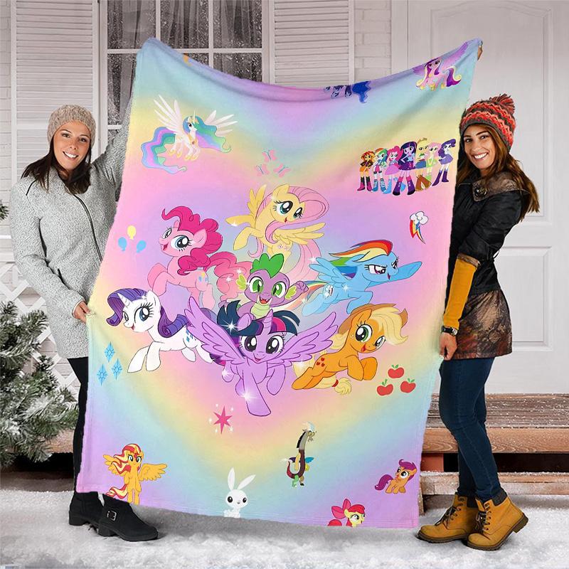 1pc My Little Pony3 Theme Blanket - Digital Print, Polyester, Cozy for All Seasons, Perfect for Outdoor, Camping, and Travel