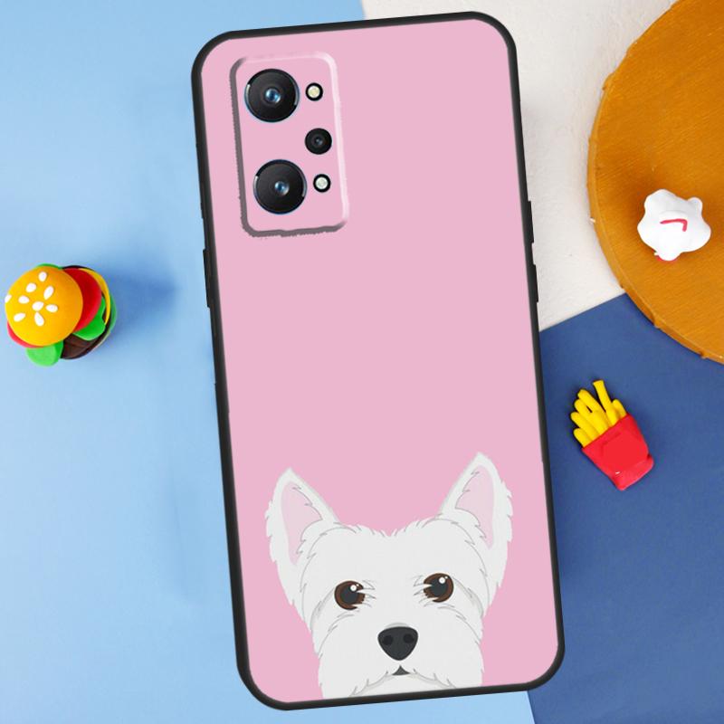 Cartoon Westie Dog For Realme C55 C67 C61 C75 C53 C51 C21Y C25S GT 6 6T 5 GT7 Pro 10 11 12 13 14 Pro Plus Case