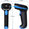 WoneNice Barcode Scanner Wireless 2-in-1 (2.4Ghz Wireless+USB 2.0 Wired) Handheld Bar Code Scanner Reader (Blue)