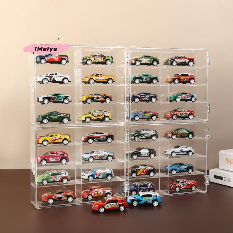 M-1Pcs Car Model Dust-Proof Display Stand Transparent Toy Car Placement Box Compact Car Model Storage Display Box