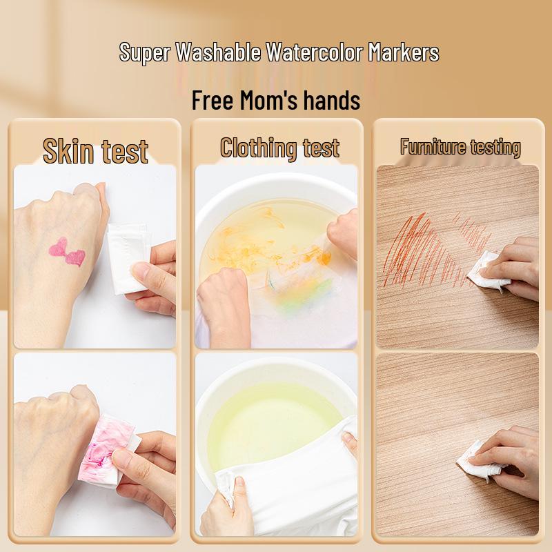 Washable Watercolor Crayon Brush for Kids' Art and Graffiti