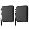 2Pcs EVA Hard Package Case  Storage Portable Bag Protective Case with Lacing for 2DSBlack