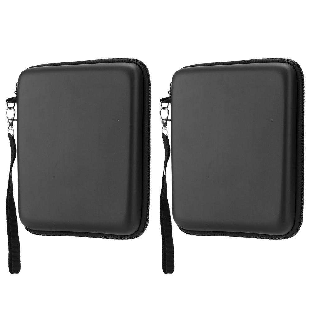 2Pcs EVA Hard Package Case  Storage Portable Bag Protective Case with Lacing for 2DSBlack