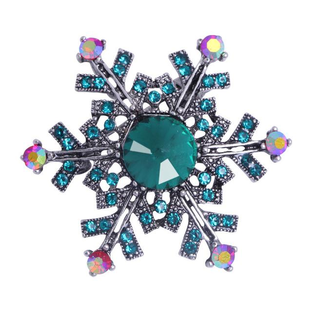 Fashionable Fashionable Snowflake Rhinestone Corsage Gemstone Brooches Creative Minimalist Simple Style And Versatile BroochFashion Jewelry