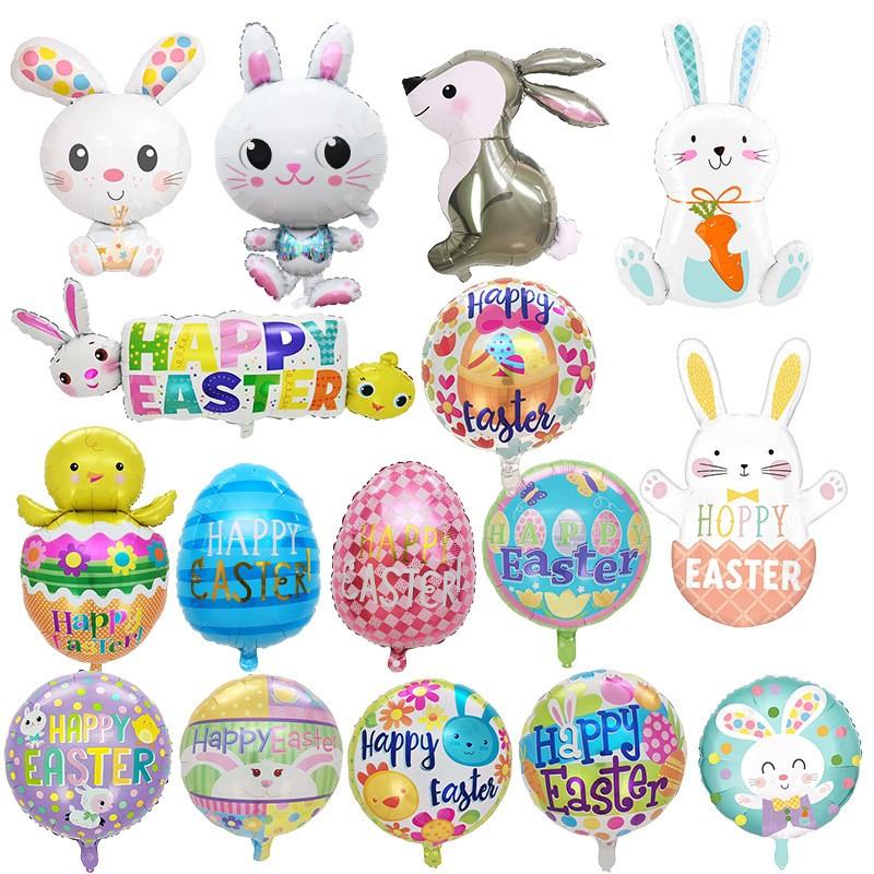 1/5Pcs Easter Balloon Party Supplies Cute Bunny Easter Balloons Spring Themed Easter Bunny Birthday Party Decoration