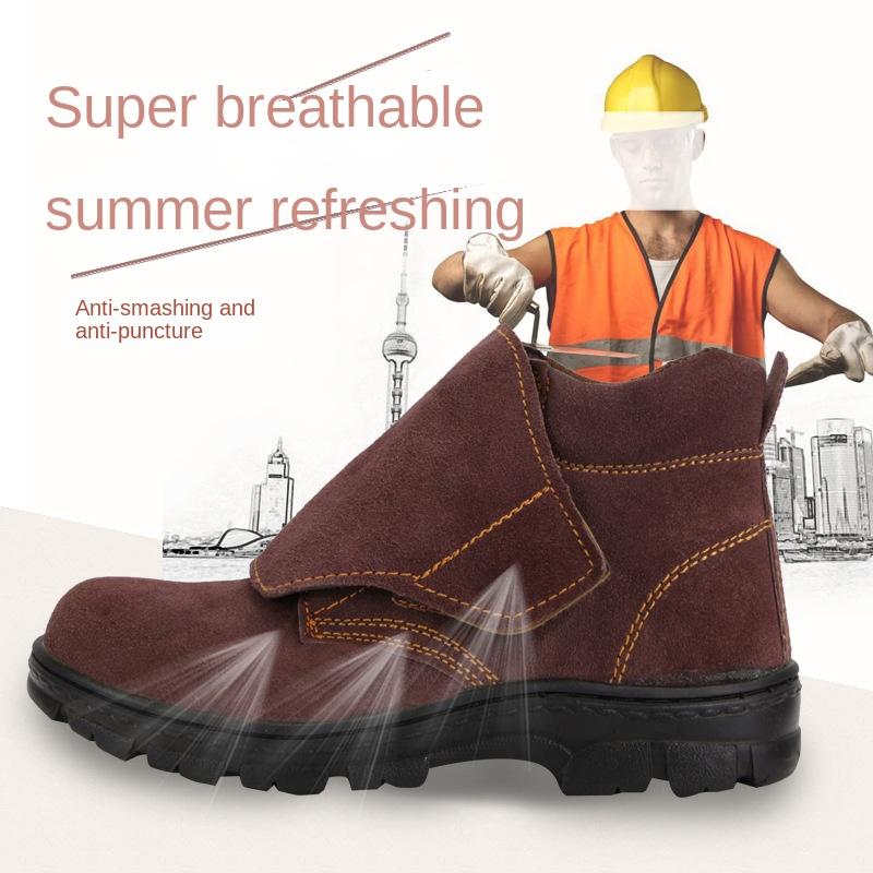 Labor Protection Shoes Men's Anti-Smashing and Anti-Penetration Welder Anti-Splash Protection Special Work Shoes