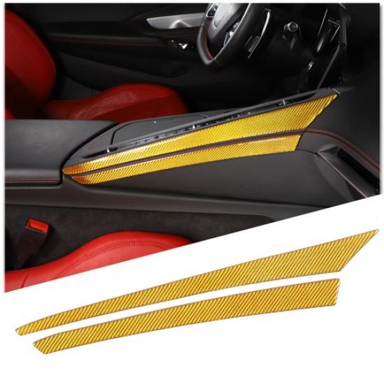Carbon Fiber Center Console Right Side Trim Sticker For Corvette C8 -2025