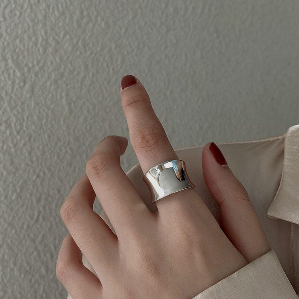 Minimalist Style Finger Ring Retro Couple Ring High-Polish Band Cuff Ring  Birthday Gift