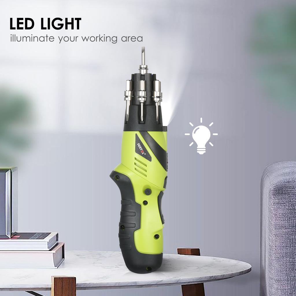 3.6V Rechargeable Cordless Screwdriver Kit 1/4 Inch Drive 6N.m Power Screwdriver Set with