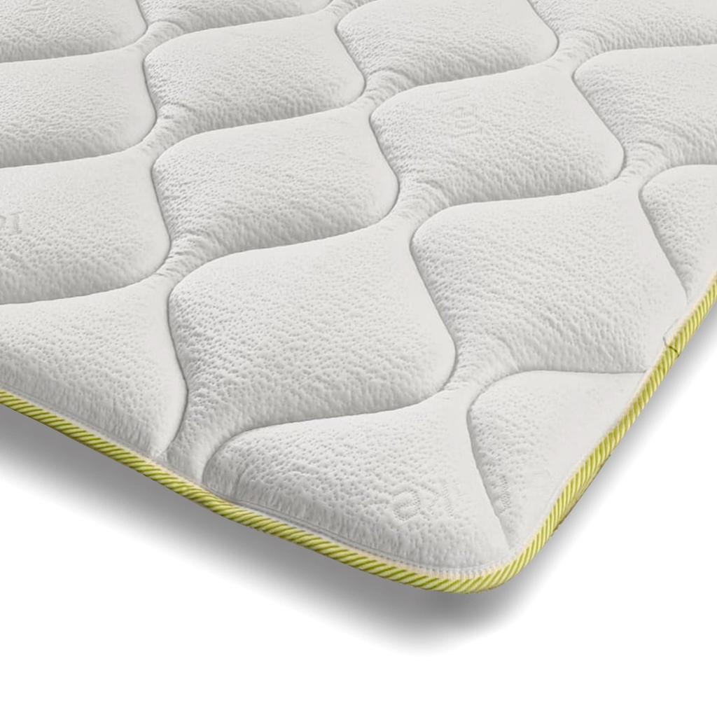 The White Stone Surmatelas Rafraîchissant avec Élastiques | Correcteur de Matelas avec Technologie Cooler et Propriétés Orthopédiques | Hauteur 4 cm 