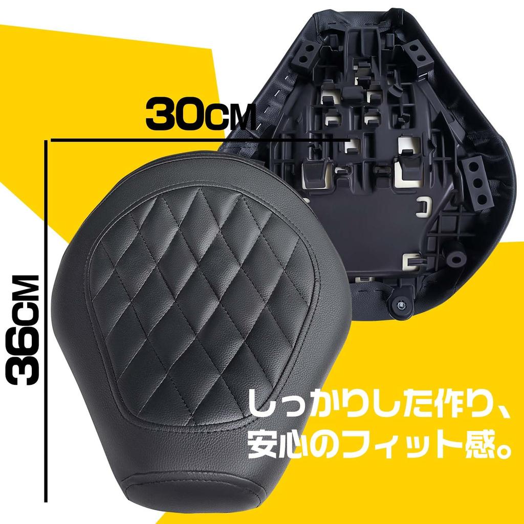 Replacement Motorcycle Seat for Honda Rebel with Waterproof PU and Lightweight 250/500 (2017-2023 Models) High-Rebound Cushion, High-Density Sponge,