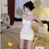 Pure lust spice girl dress sexy one-word shoulder tube top dress French temperament royal sister slim-fitting hip-wrapped short skirt autumn